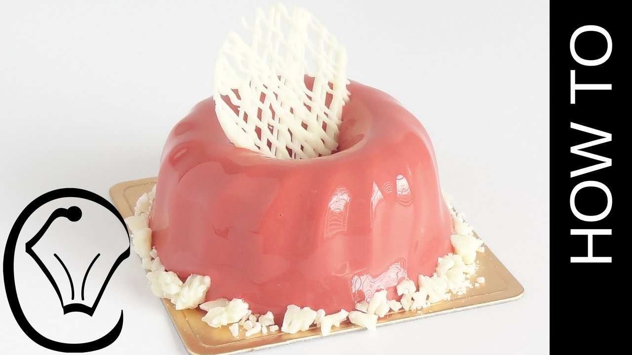 Shiny Mirror Glaze White Chocolate Raspberry Mousse Entremet by Cupcake Savvy's Kitchen