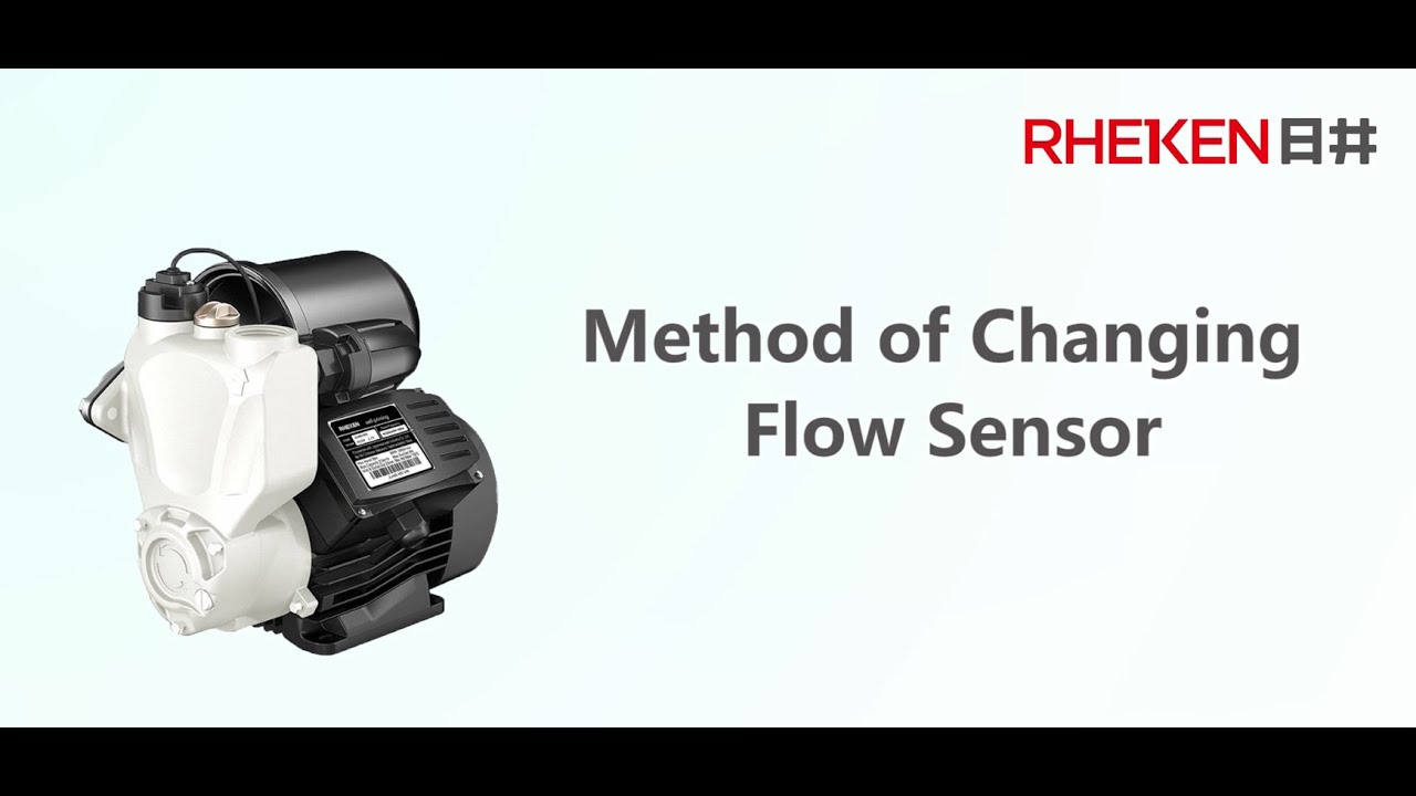 RHEKEN PUMP How to replace the booster pump flow sensor
