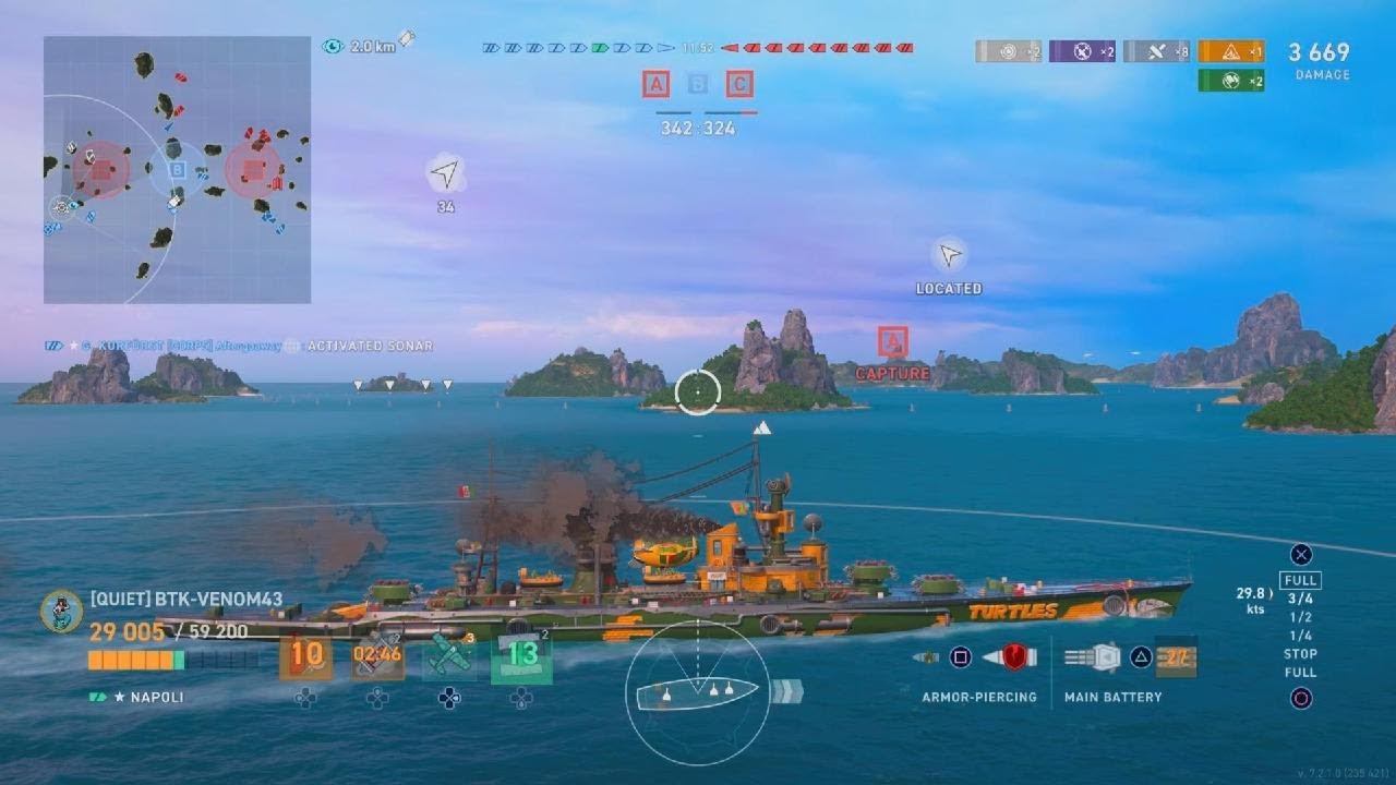 World of Warships: Legends- Napoli TMNT skin