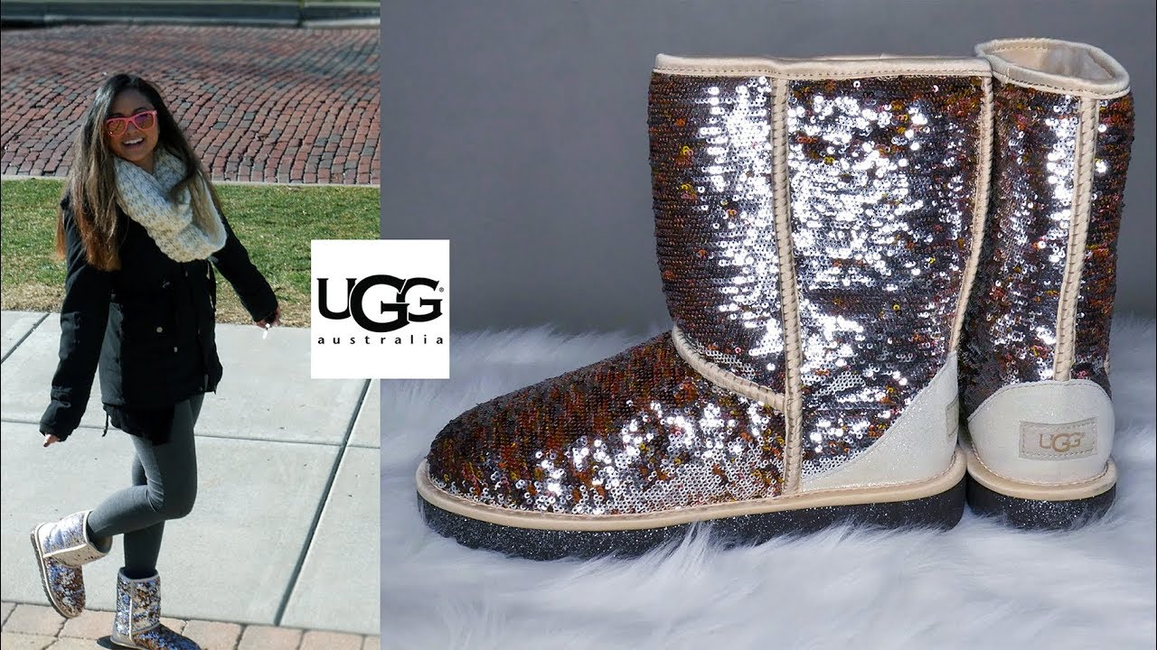 UGG Unboxing | Classic Short Boots | Sparkles Champagne