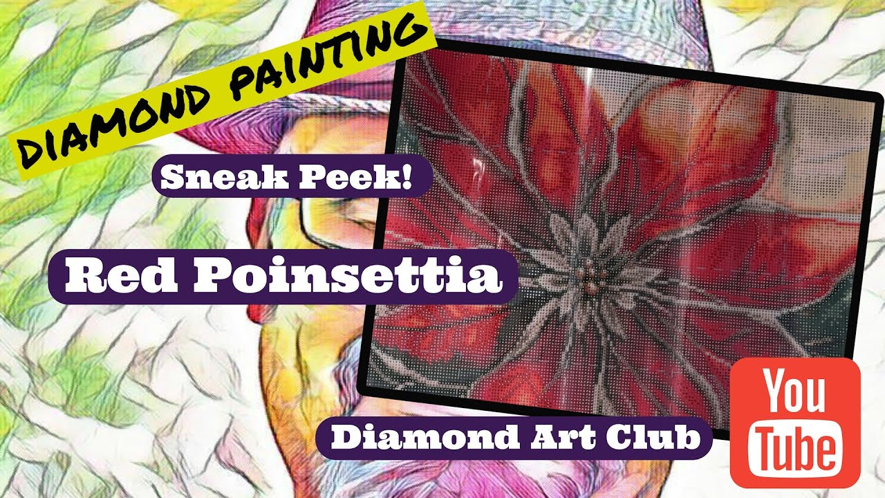 Краткий обзор Diamond Art Club — Красная пуансеттия!