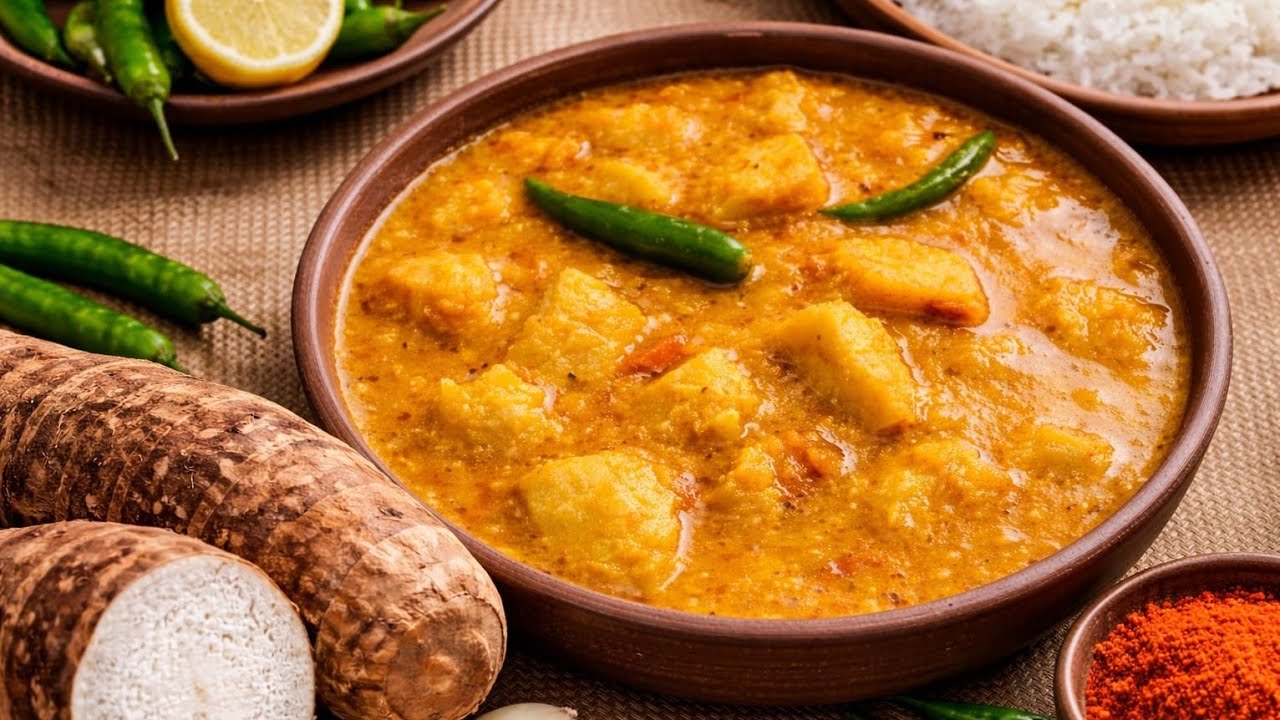 Kochu diye chingri shutki recepie/মা বানালো কচুর তরকারি চিংড়ি শুঁটকী দিয়ে #kochu #shutki_recipe 