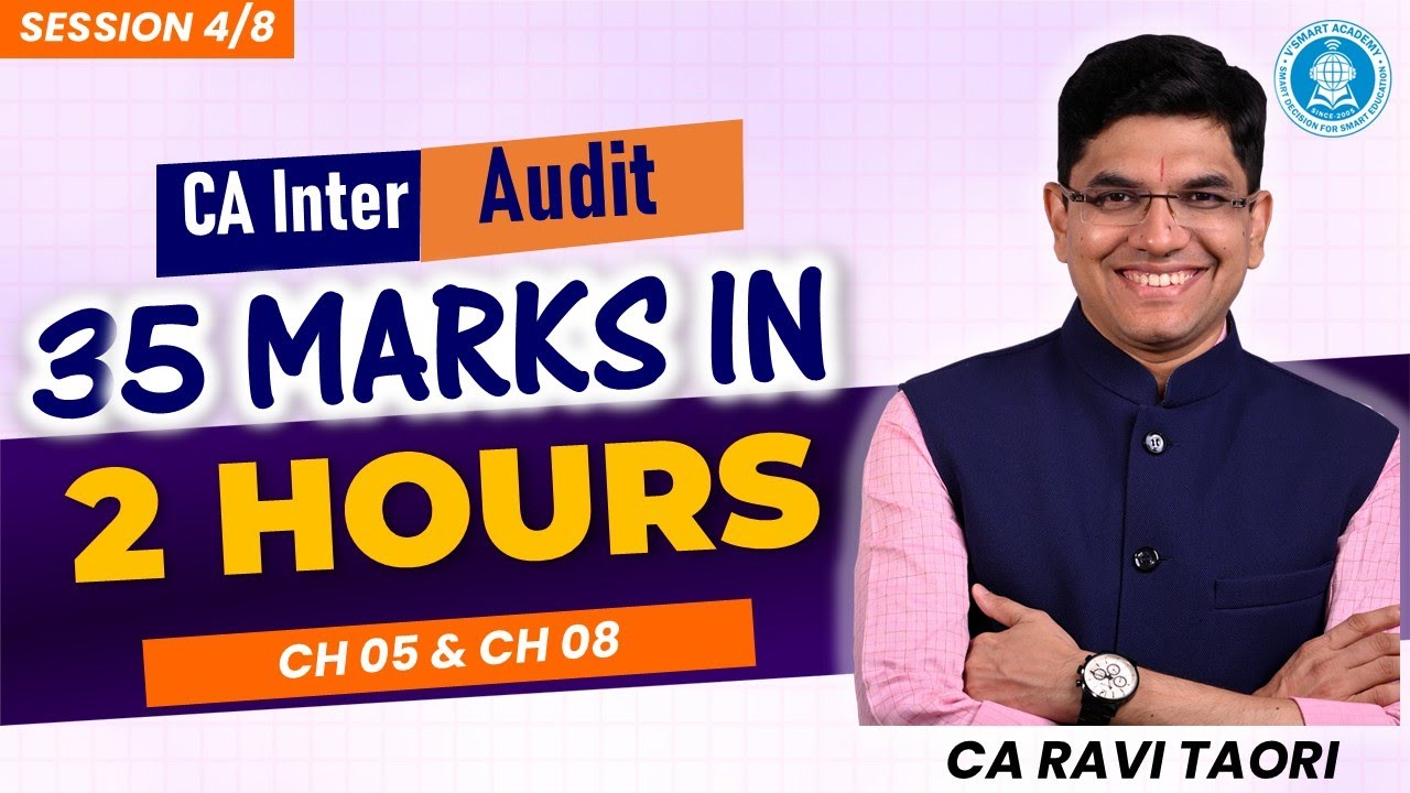 Audit of Item of Financial Statement & Audit Report | CA Inter Audit | Last Day Revision Marathon