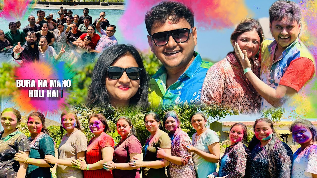 Kinjal rone lagi thi😭pakad pakad k Rang 🎨lagaya😝Happy Holi pure Group k sath enjoy kiya🥳