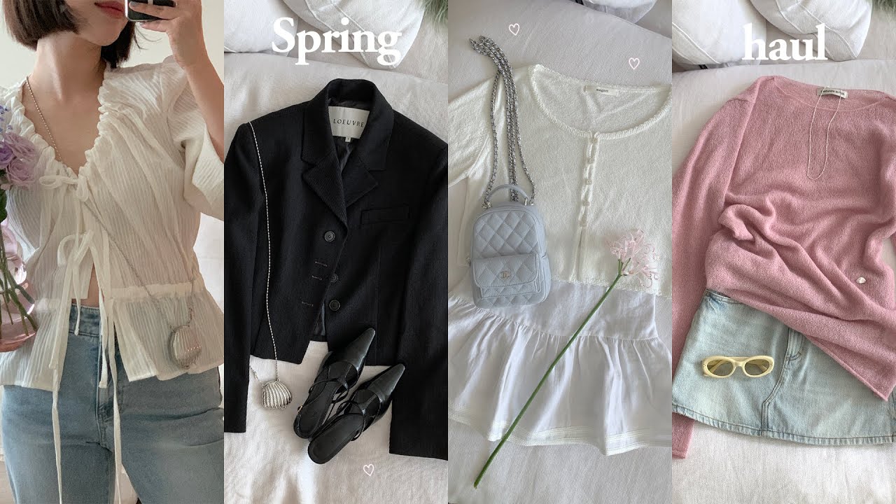 Spring Haul౨ৎ 꾸안꾸 맛집이 말아주는 18가지 봄 옷 하울 (기본T, 데님, 봄자켓, 봄니트, 맨투맨, 백꾸용가방, 슈즈・・・) | dear.jerry