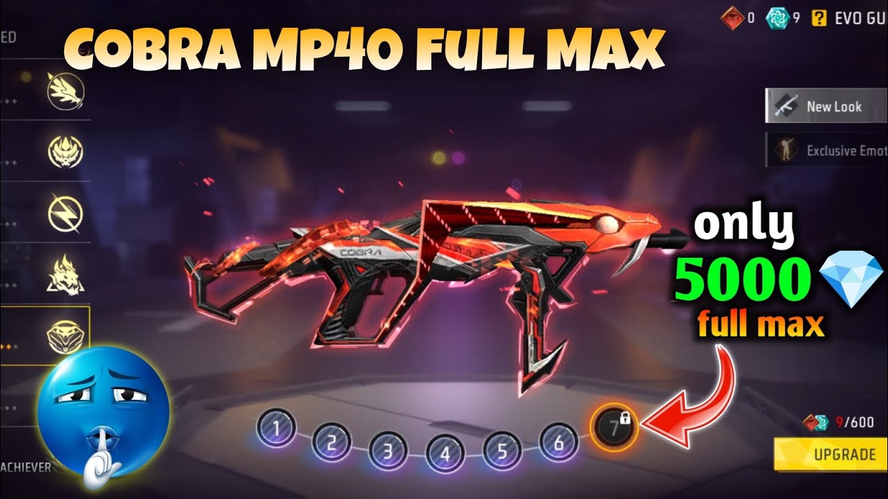 COBRA MP40 FULL MAX - ONLY 5000 DIAMOND 💎 | PREDATORY COBRA MP40 MAX 🤯| Kitna Diamond Lagega 