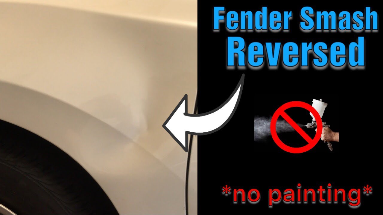 Mobile Dent Repair, Griffin Ga - Nissan Altima Smashed Fender Repaired With Paintless Dent Repair