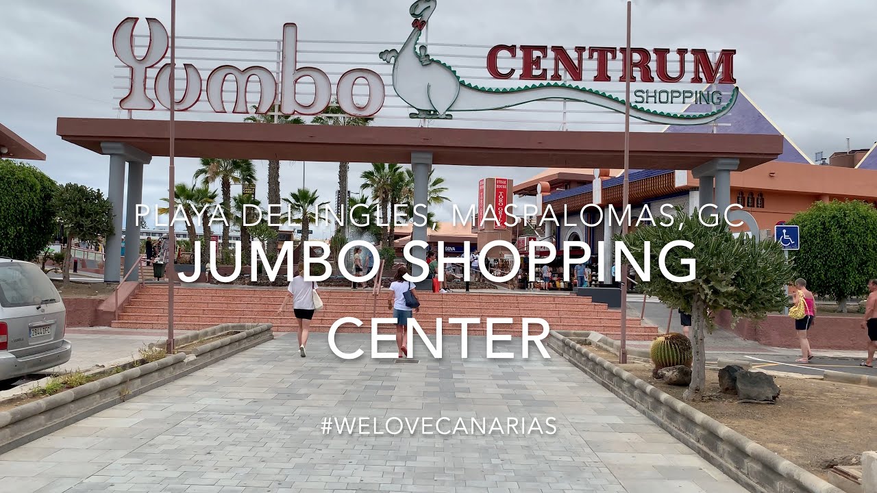4K Gran Canaria, Shopping Center Jumbo, Playa del Ingles, Maspalomas, Walk Through by Day, Part 1
