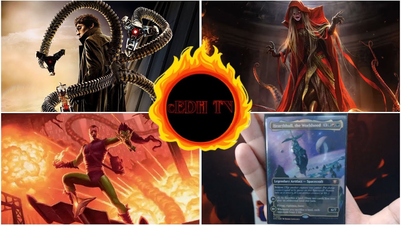 Hearthhull vs Doctor Octopus, Master Planner vs Dihada vs Green Goblin cedh gameplay