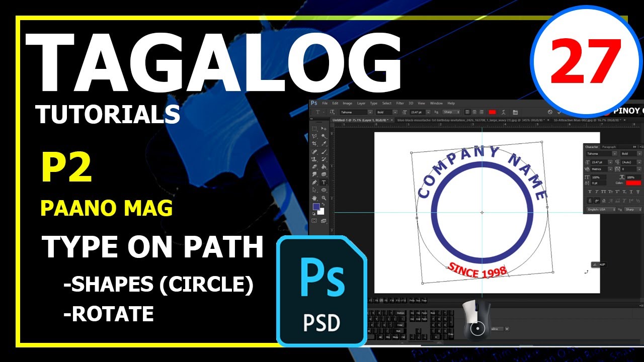 27. Paano magtype sa Bilog na shape