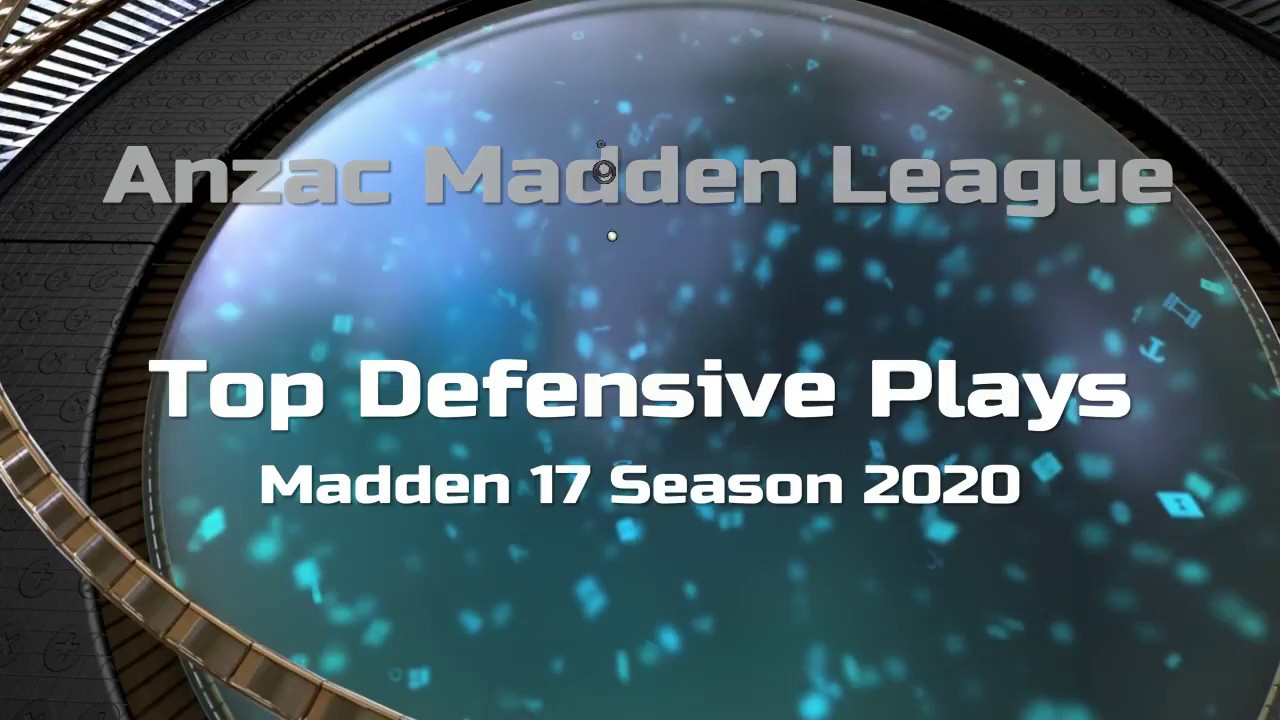 Anzac Madden League Top 5 Defensive Plays 2020 Madden 17