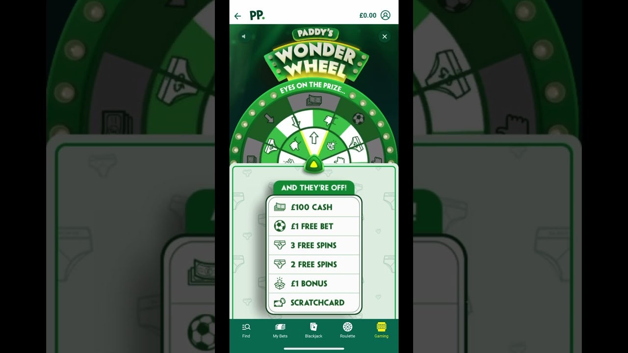 Paddy power wonder wheel daily spin (day 1)