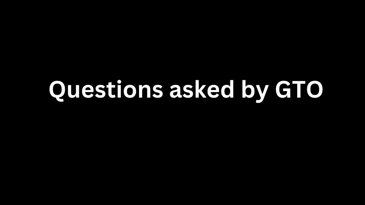 Questions asked by GTO I SSB I I SSB INTERVIEW I