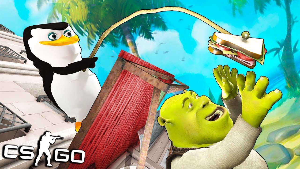 ПИНГВИН ТРОЛЛЬ ЗАМАНИЛ В ЛОВУШКУ ГЛУПОГО ШРЕКА! МАНЬЯК В CS:GO (ВЕСЕЛЫЕ ПРЯТКИ В КС ГО)