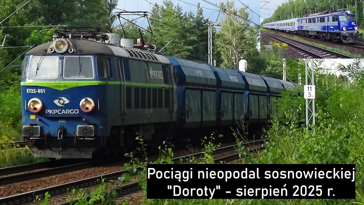 Pociągi nieopodal sosnowieckiej 