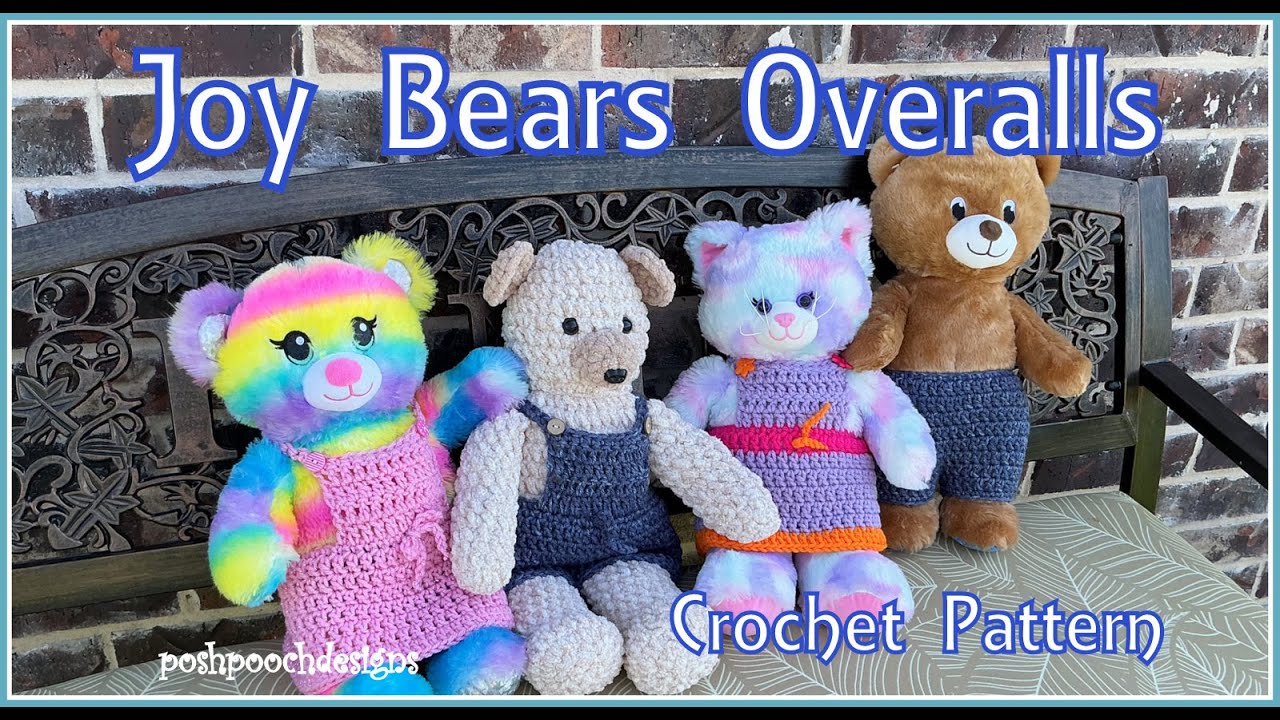 Научитесь вязать крючком комбинезон &laquo;Мишки радости&raquo; по схеме #мишкирадости #вязаниекрючком #комби...