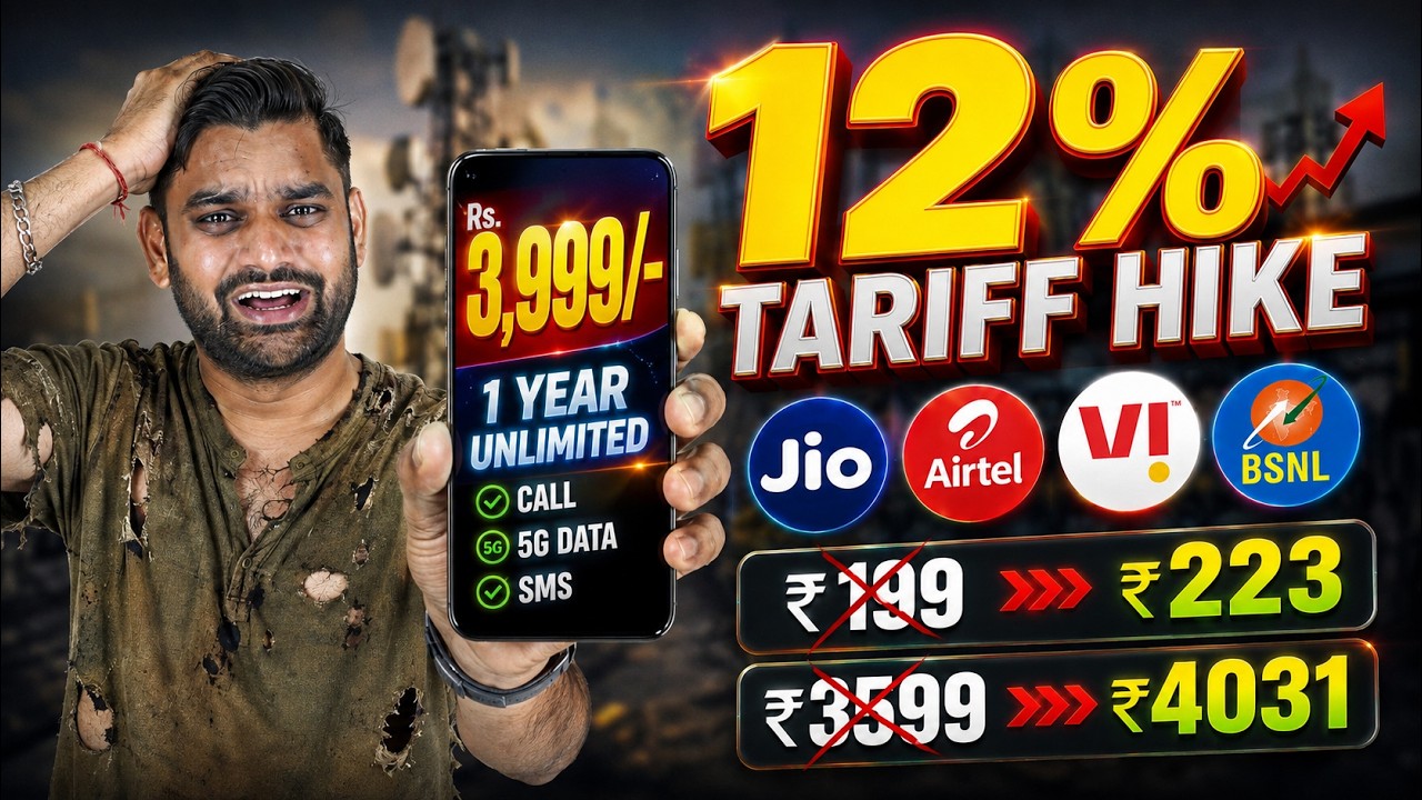 Airtel, Jio & Vi Recharge Price Hike Soon? 12% Tariff Hike Explained