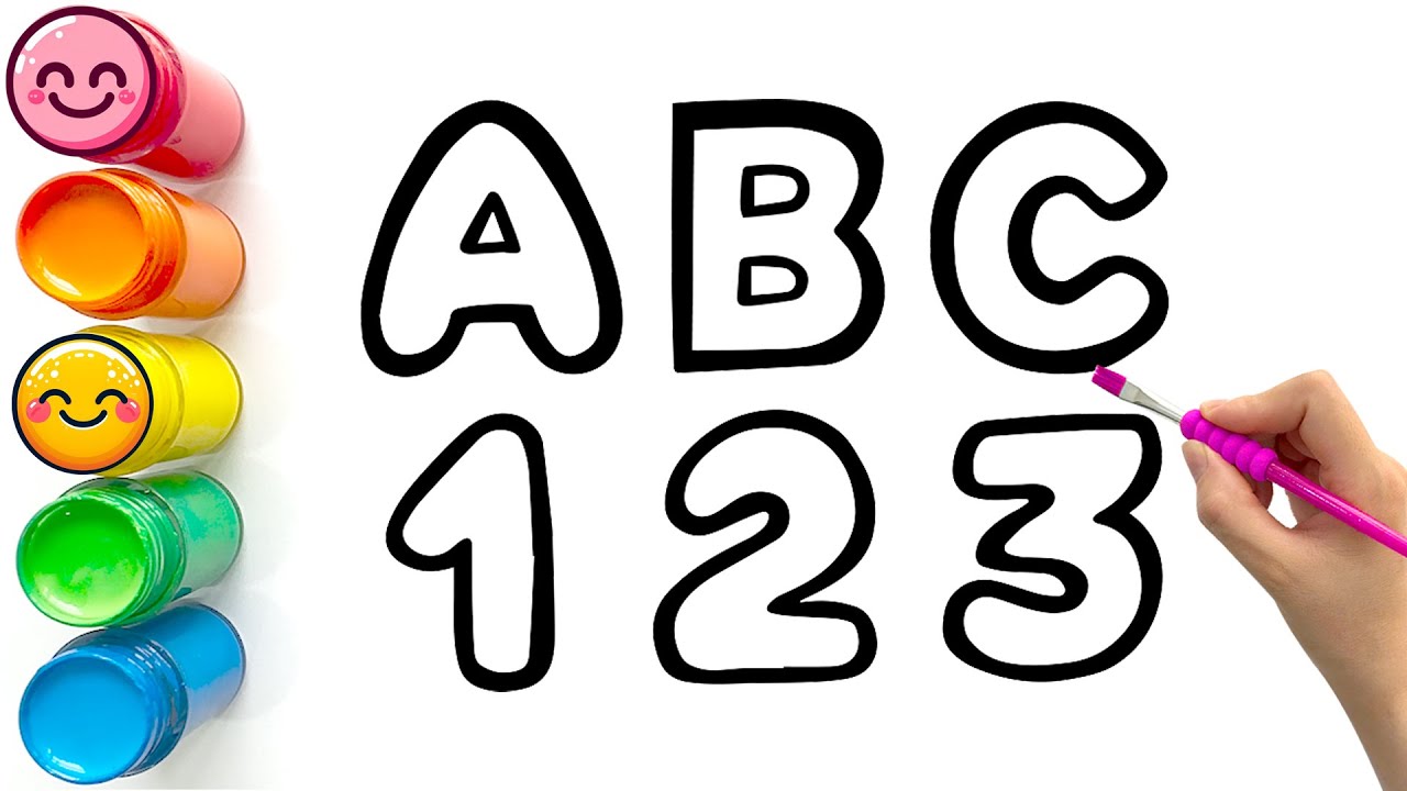 How to Draw ABC and 123 | Easy Step-by-Step Tutorial
