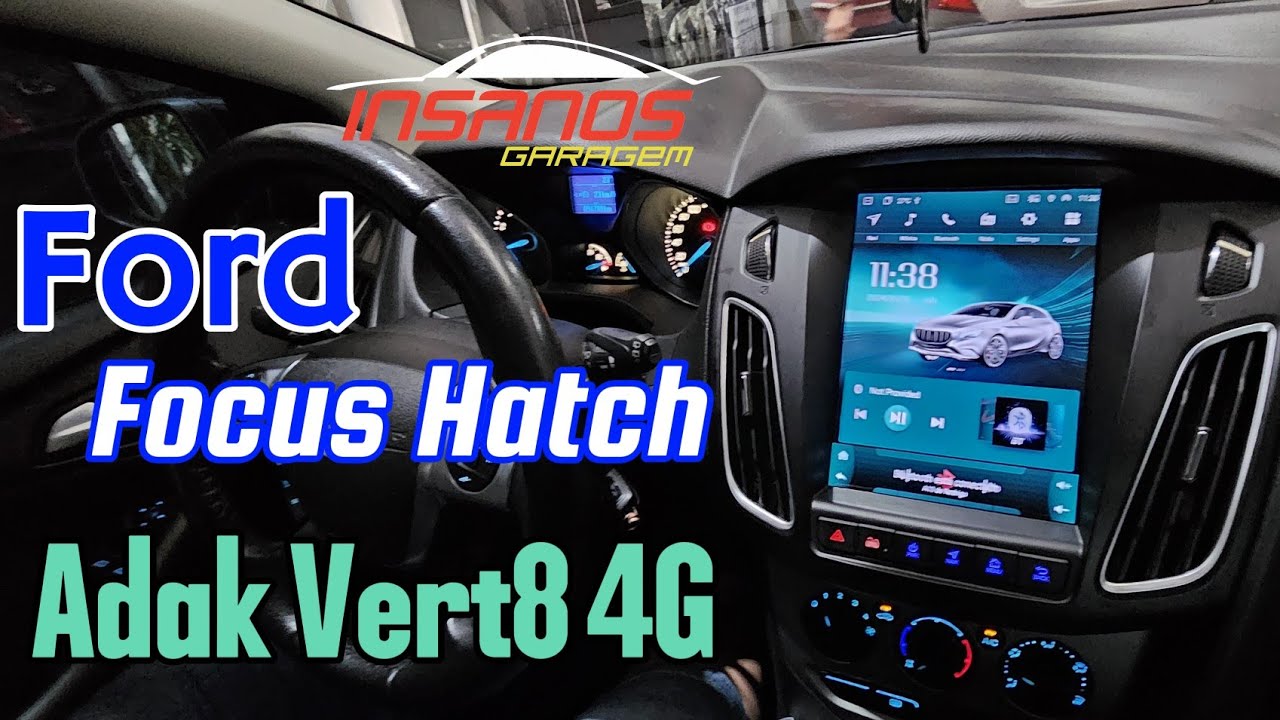 Focus Central Multimídia Adak Vert8 4G, Tela Qled, IPS, DSP, GPS, Carplay e Android Auto, Bluetooth