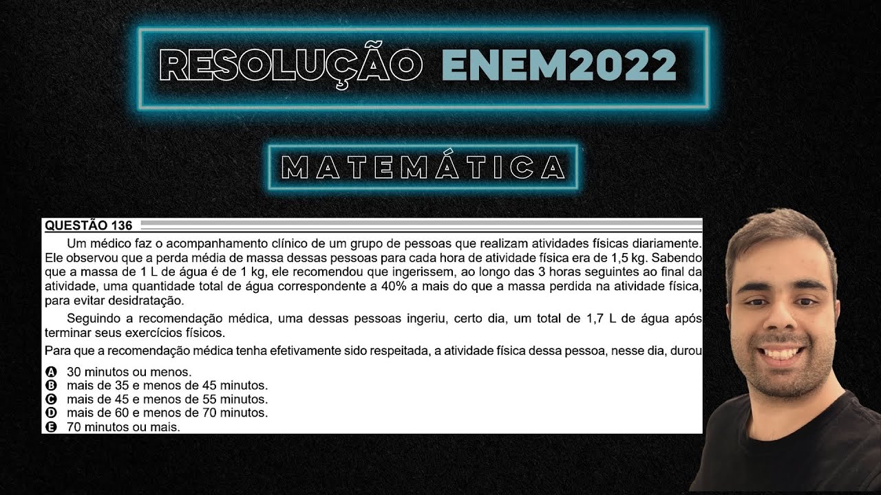 ENEM 2022 Um médico faz o acompanhamento clínico de um grupo de pessoas que realizam atividades