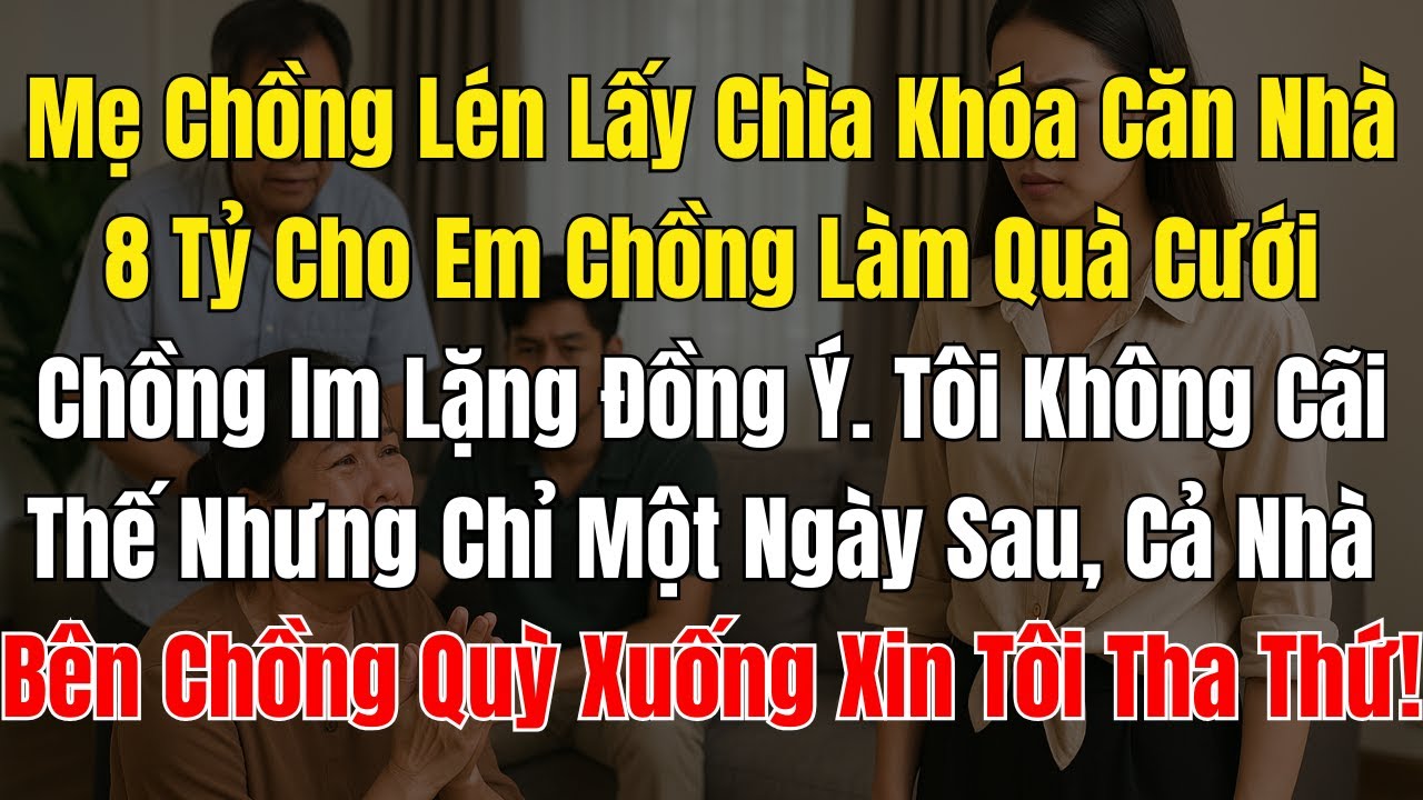 Mẹ Chồng Lén Lấy Chìa Khóa Căn Nhà 8 Tỷ Cho Em Chồng Làm Quà Cưới  Chồng Im Lặng Đồng Ý