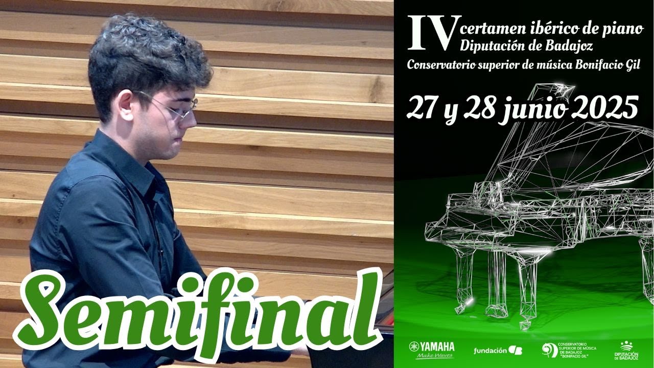 Tomás Vidal. Semifinal IV Certamen Ibérico de piano Diputación de Badajoz