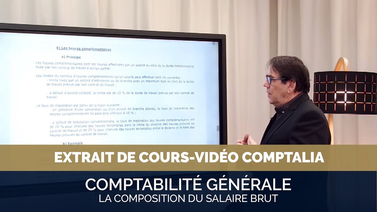 La composition du salaire brut  - extrait cours vidéo COMPTALIA
