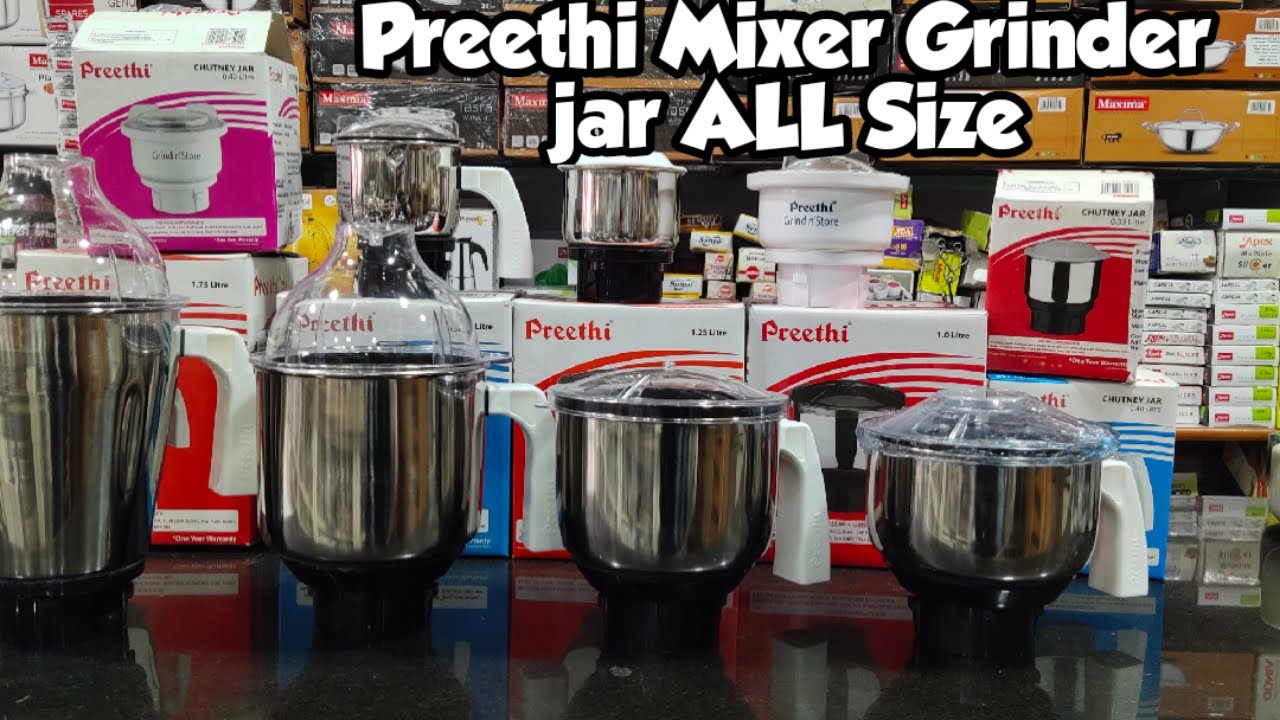 Preethi mixer spare jar | mixer grinder jar | mixer jar kha se khride | all size mixer pot