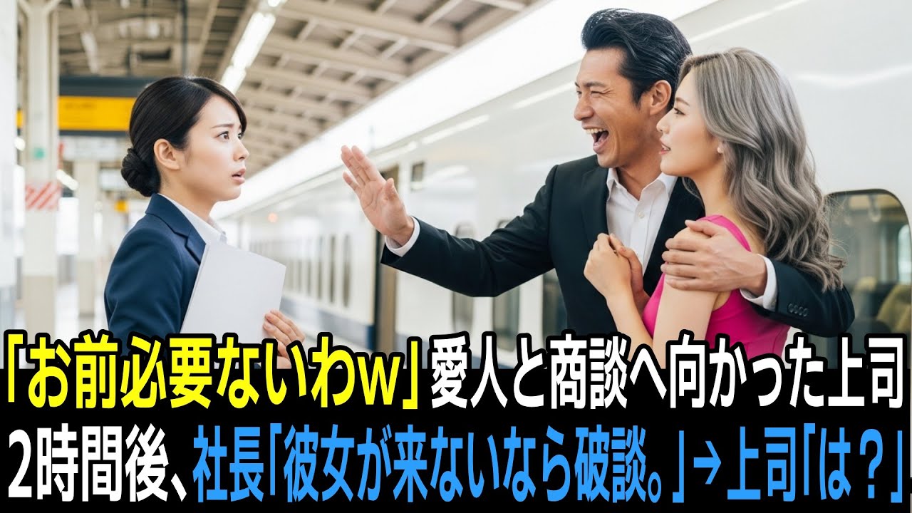 「お前のチケットもらうわw」大事な商談当日、上司に置き去りにされた新人社員。2時間後、社長「彼女抜きなら破談で。」→上司「は？」顔面蒼白に…