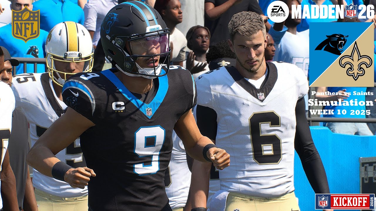 Madden 26 Carolina Panthers vs New Orleans Saints WEEK 10 Simulation 2025 PS5 Game Play