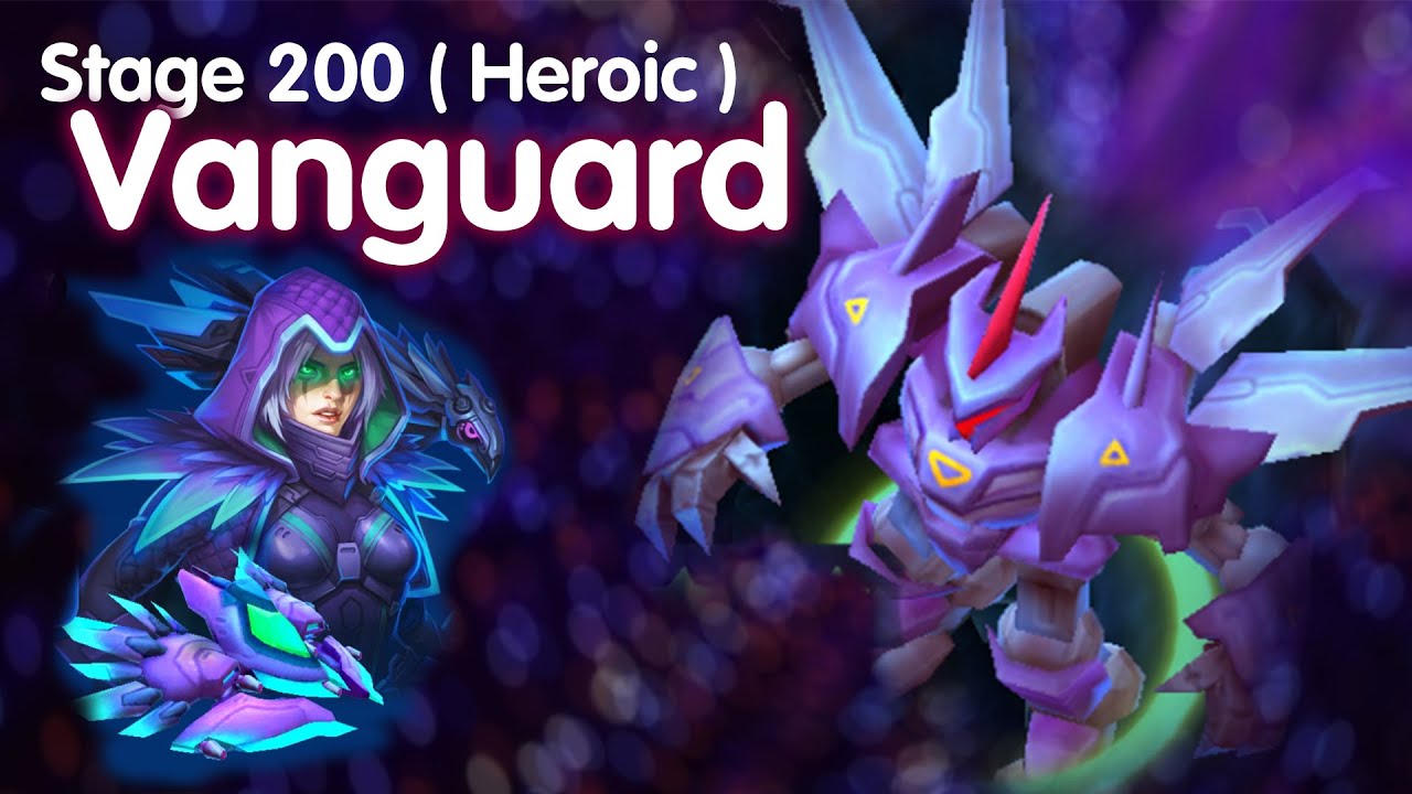 Stage 200 ( Heroic ) boss Vanguard  ：Raven + Pleiad + Blizzard ( V.10)