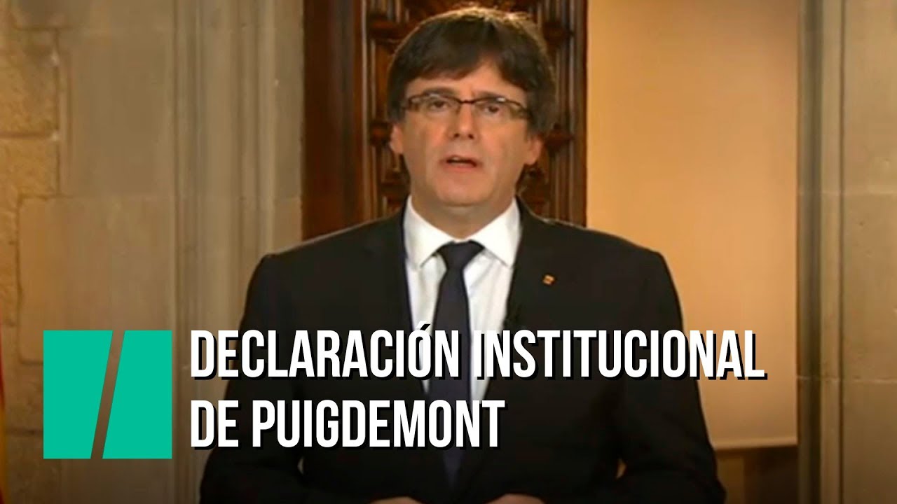 Declaración institucional de Carles Puigdemont