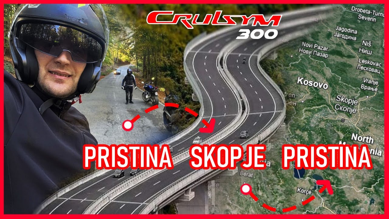 Pristina - Skopje - Pristina with SYM Cruisym 300
