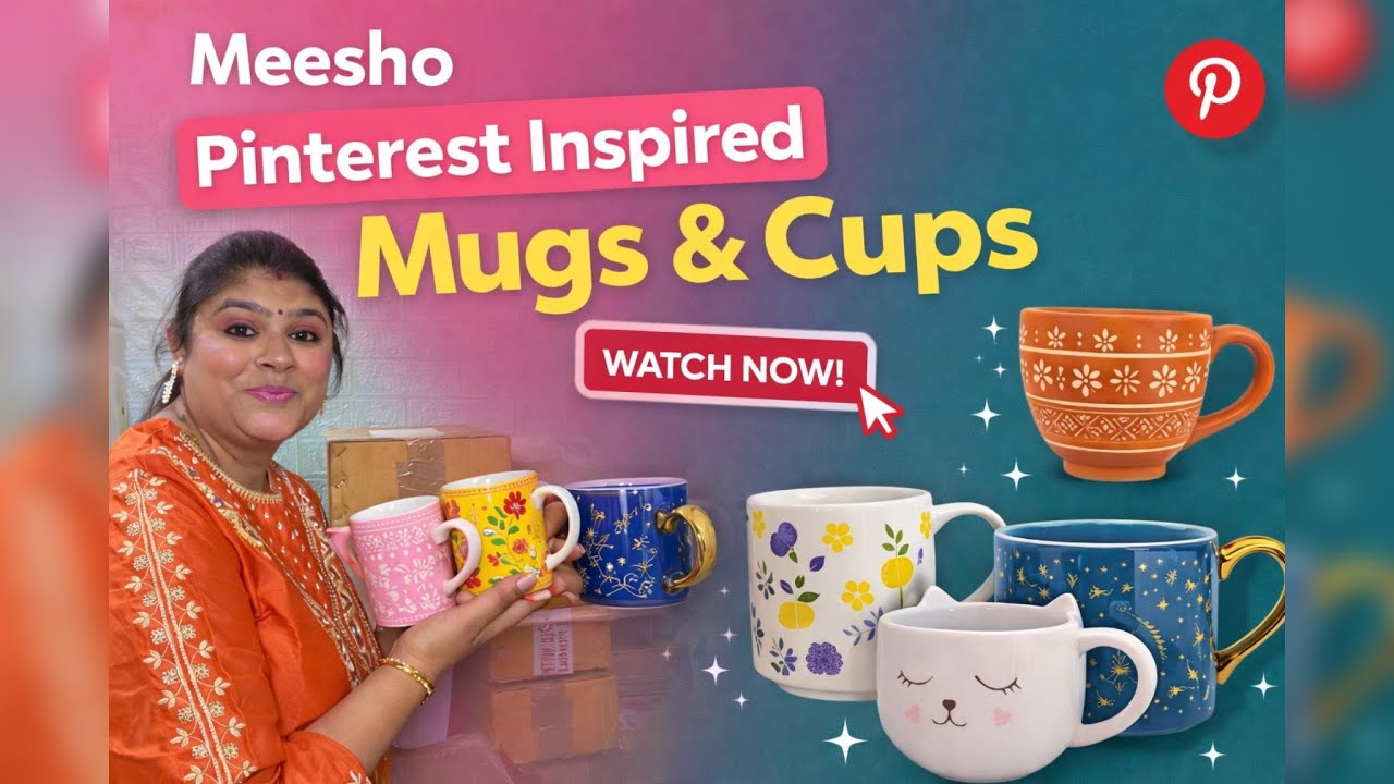 Meesho Pinterest Inspired Mugs & Cups 😍 Budget Haul Under ₹299 | Honest Review