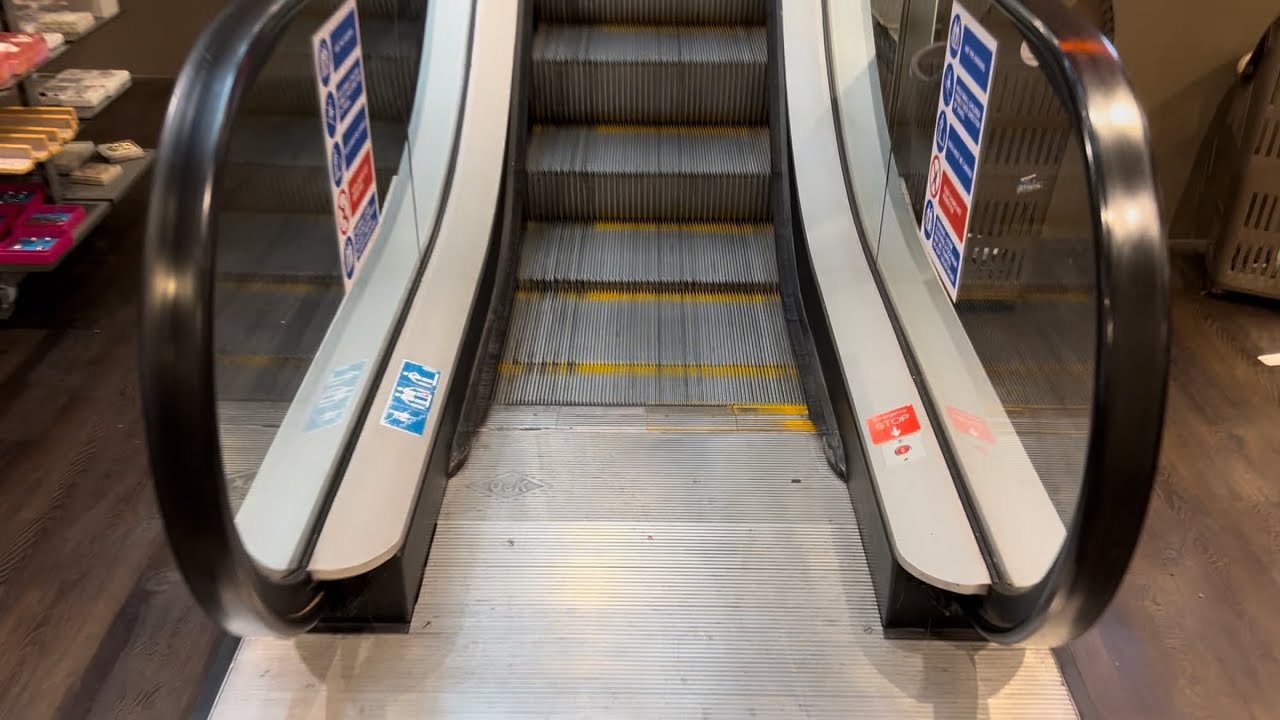 Cambridge, England. 1x O&K Escalator ride up at City Centre TK Maxx store