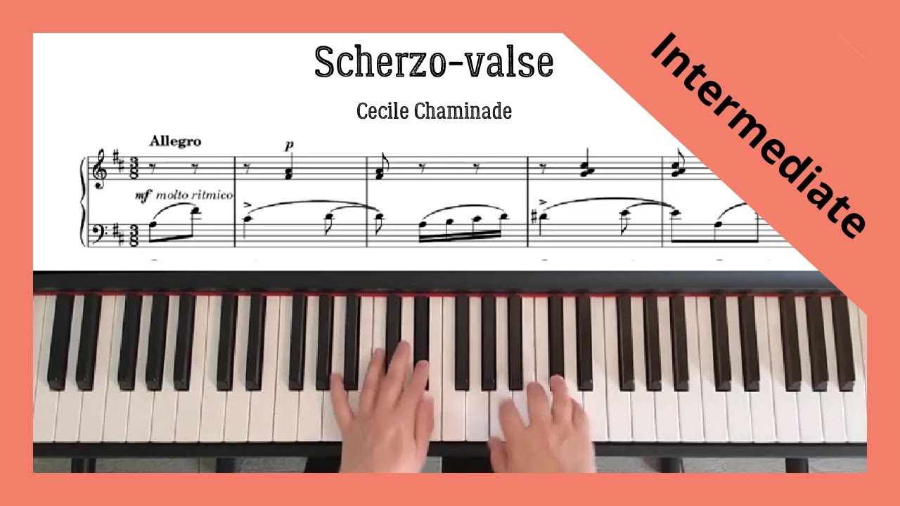 Cecile CHAMINADE - Scherzo-valse (Album des infants, op.126). Intermediate level