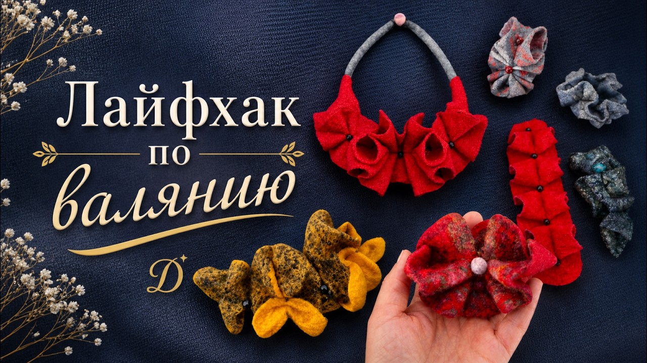 Аксессуары из шерсти, которые вы научитесь делать.