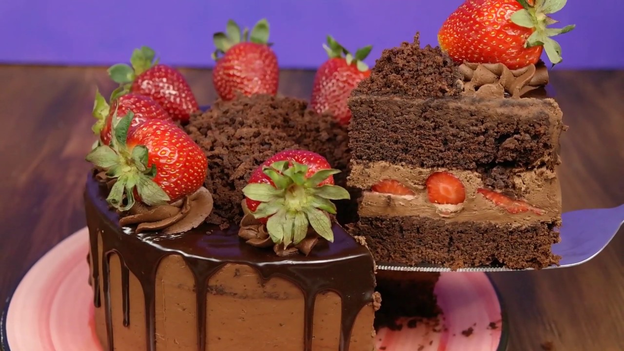 ÇİKOLATALI ÇİLEKLİ PASTA YAPIMI I DOĞUM GÜNLERİNİZE ÇOK YAKIŞACAK I PASTA SÜSLEME