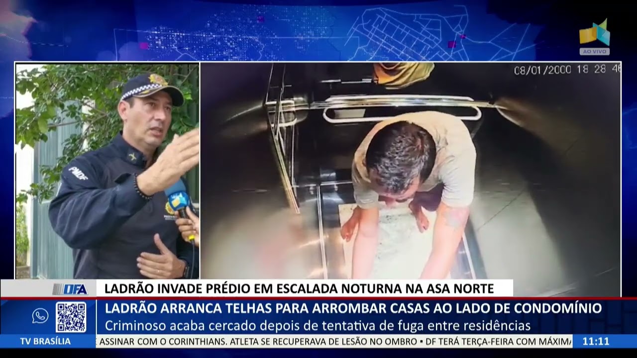 DF ALERTA - Bandido arranca telhas para arrombar casas ao lado de condomínio