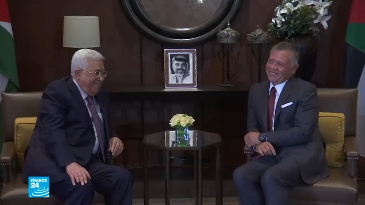 الرئيس الفلسطيني محمود عباس في الأردن