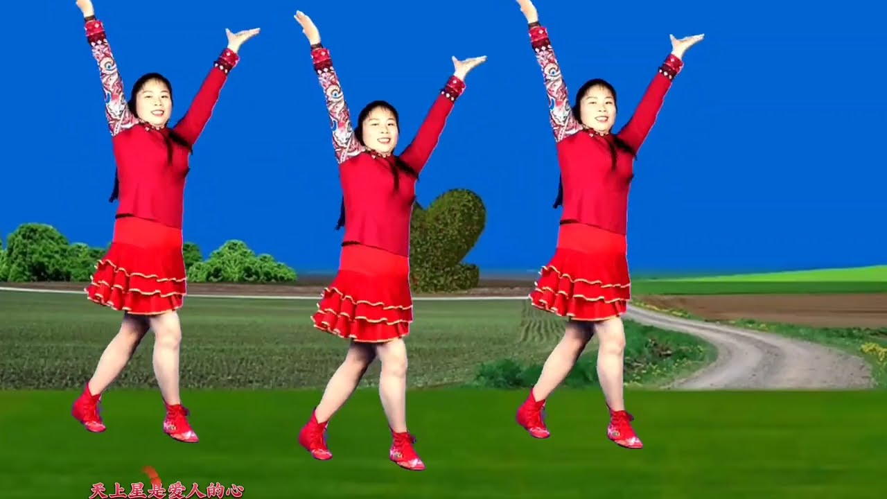 优美背面广场舞《娜奴娃情歌》最新版简单欢快民族风，好听好看