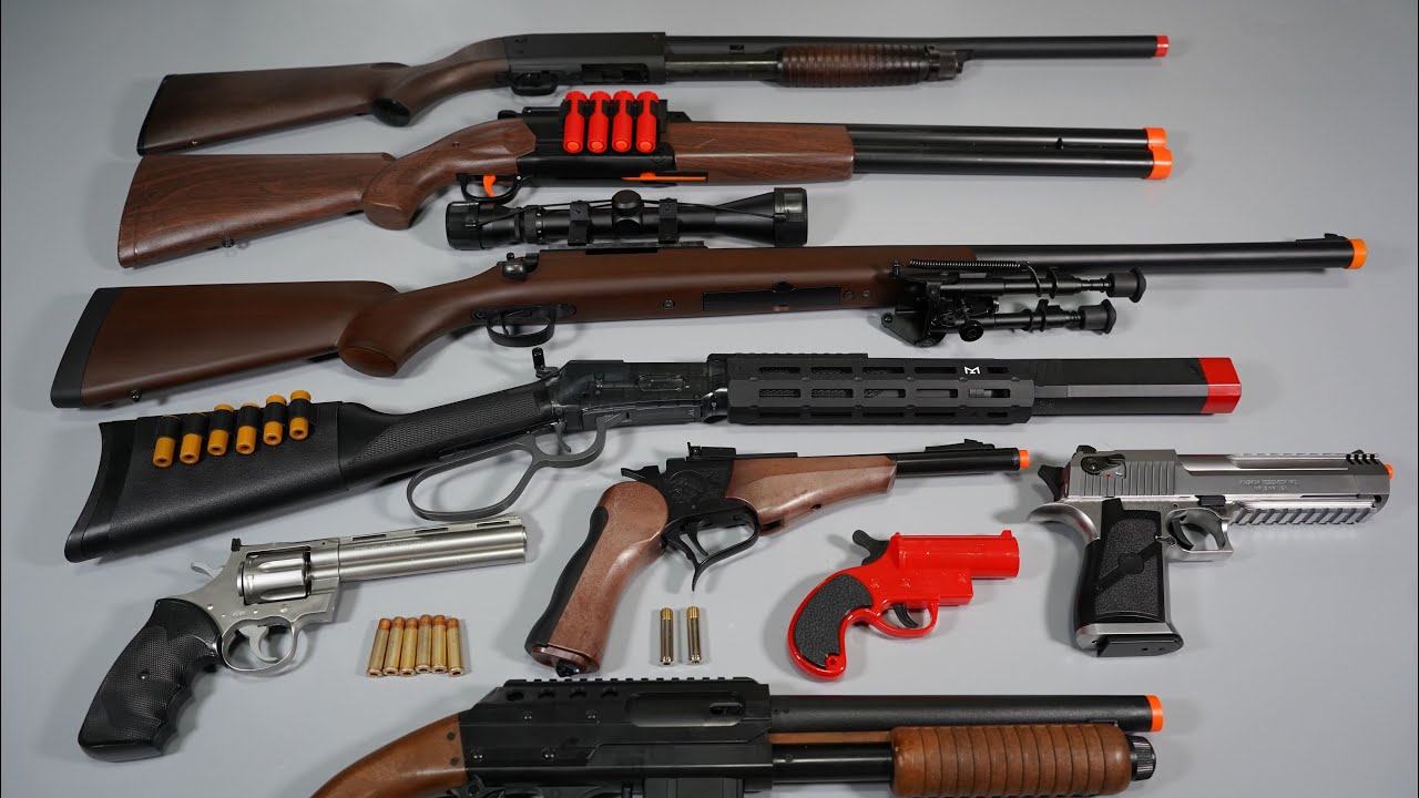 Hunter Weapon Toy Gun Airsoft Nerf Gun And AK47 Rocket Launcher - Realistic Toy Guns Collection