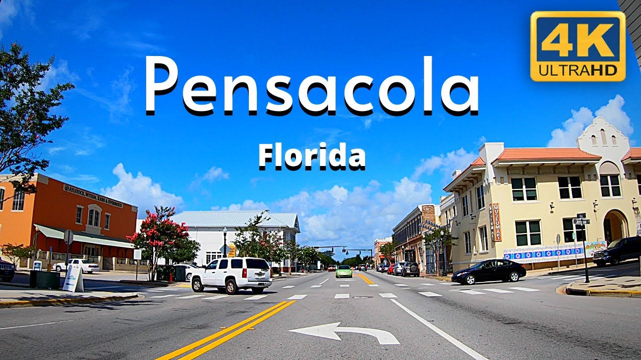 Pensacola Florida 4k Driving Tour Downtown Tourist