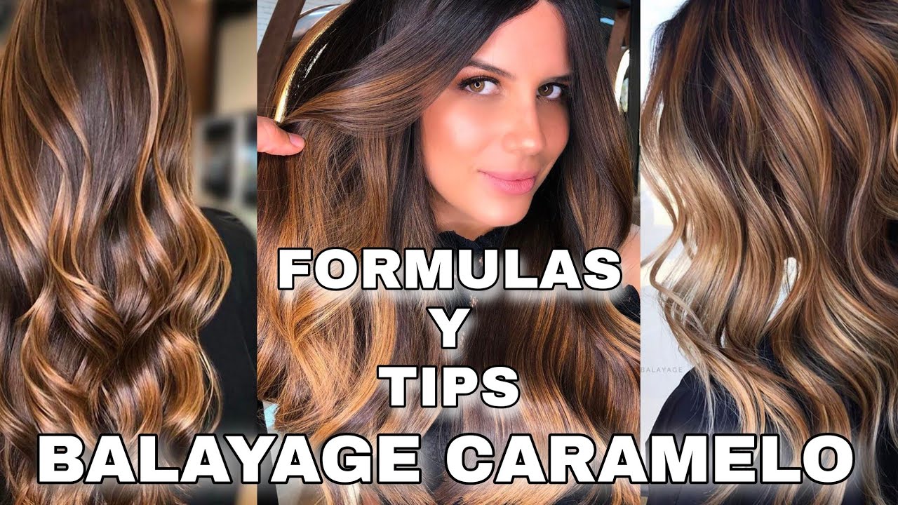 Balayage CARAMELO morena iluminada fórmulas y tips