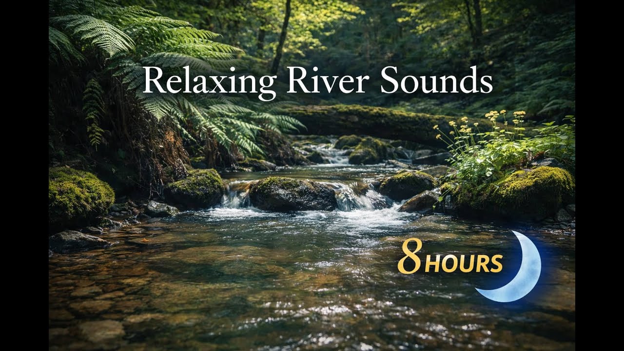 Relaxing River Sounds for Deep Sleep • 8 Hour Flowing Water Ambience