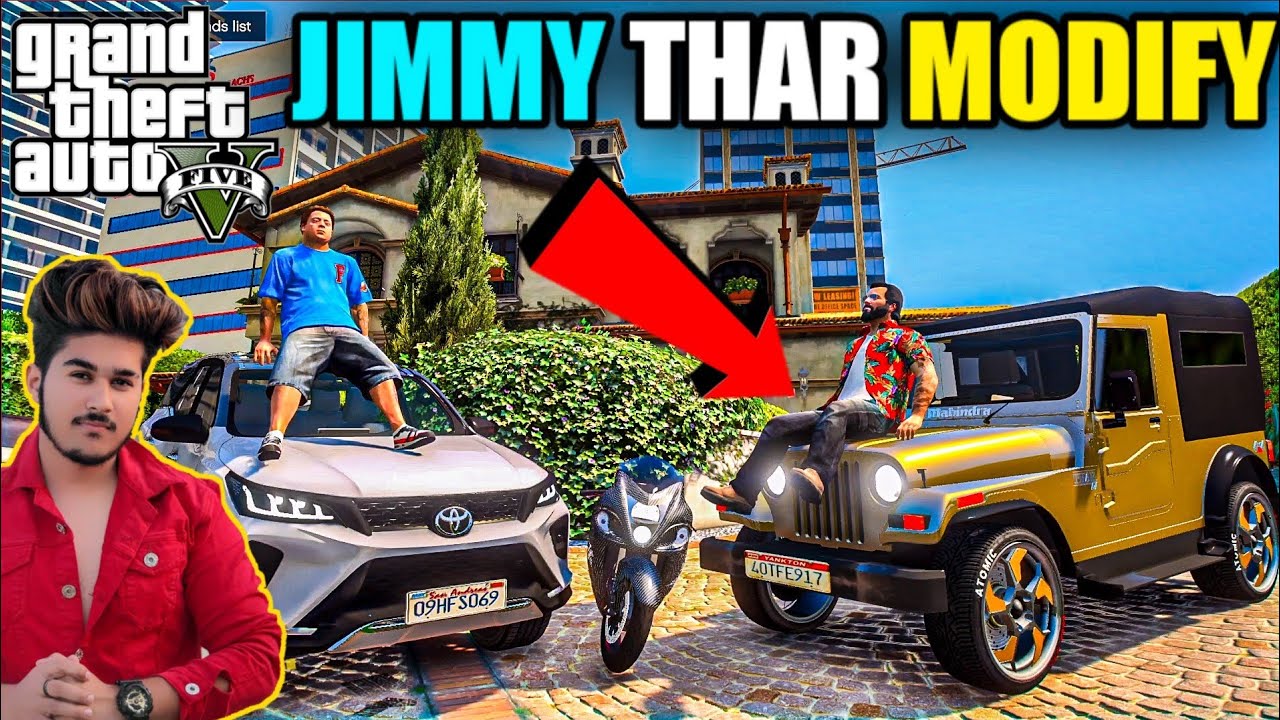 GTA 5 : JIMMY AND MICHAEL DOING MAHINDRA THAR MODIFICATION AND FORTUNER 🔥