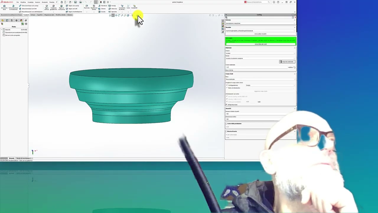 #costing #solidworks #come #inserire #grezzo da #forgiatura
