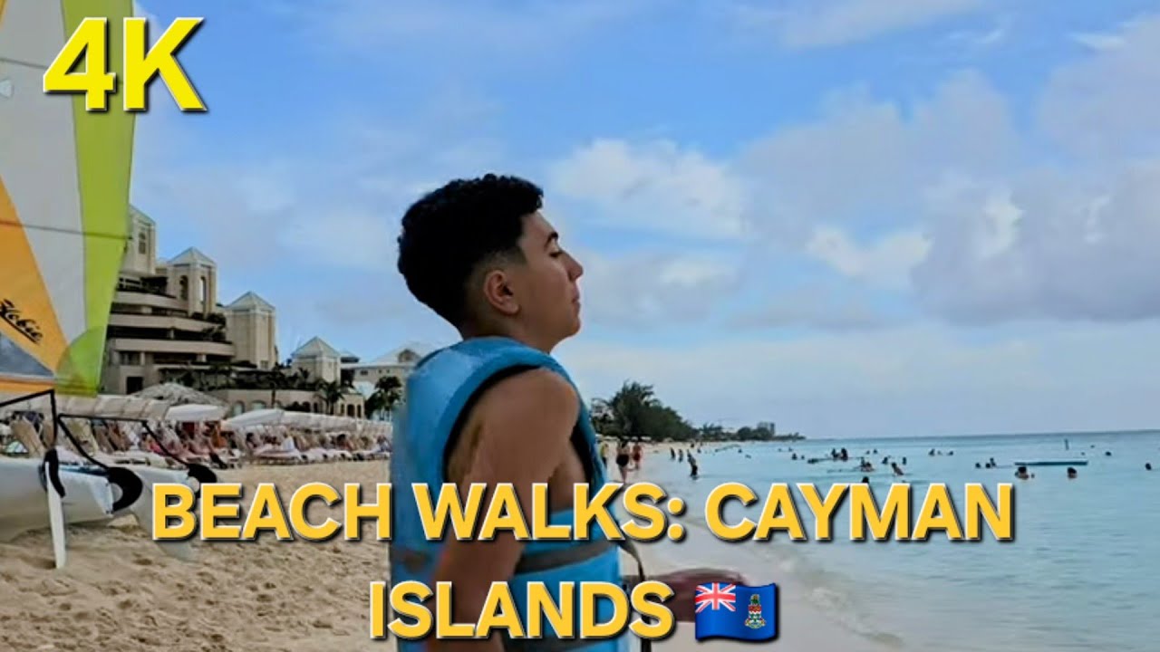 Beach Walks: A Simple Way to Explore the Cayman Islands, Governor's Beach, Seven Mile Beach | 4K