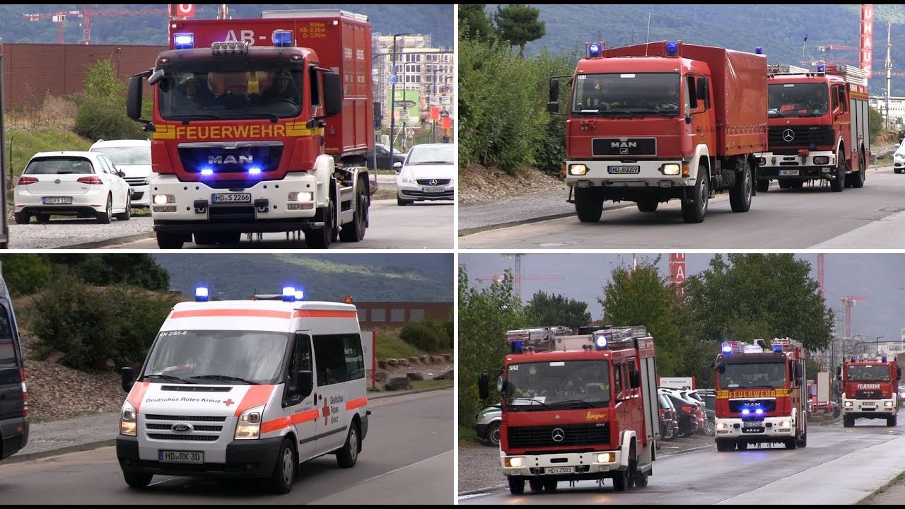 [Gefahrguteinsatz & Verkehrsunfall] Hauptübung der Feuerwehr Heidelberg 2017