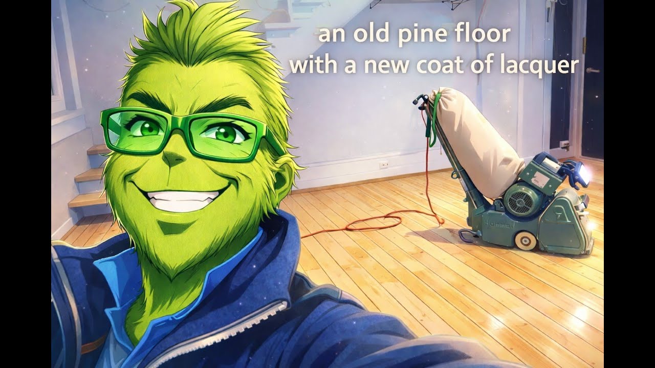 an old pine floor with a new coat of lacquer